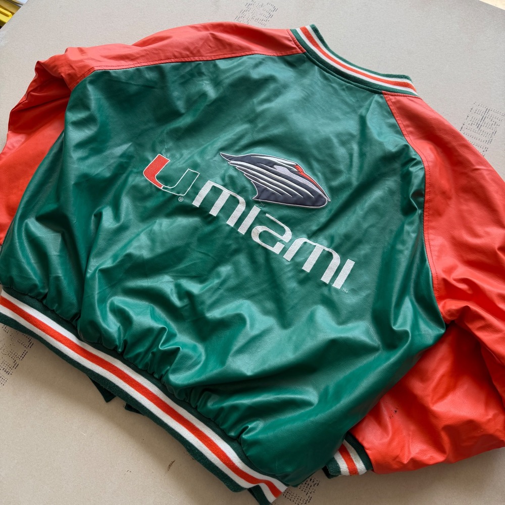 Vintage 90's University of Miami Varsity Jacket